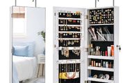 Wall Mounted Mirror Makeup Organizer with Drawer