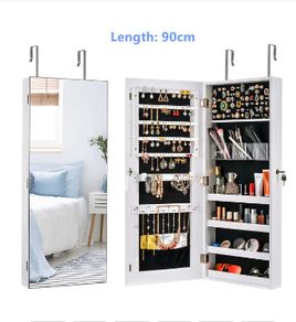 Wall Mounted Mirror Makeup Organizer with Drawer
