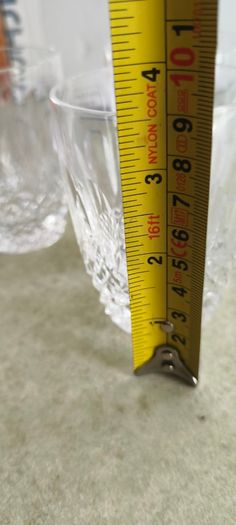 Rare find Waterford Colleen Tumblers: Vintage Cut Crystal Whiskey Narrow Glasses, 9 cm 3 in total each is 40.00 euro.