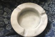 White heavy marble ashtray