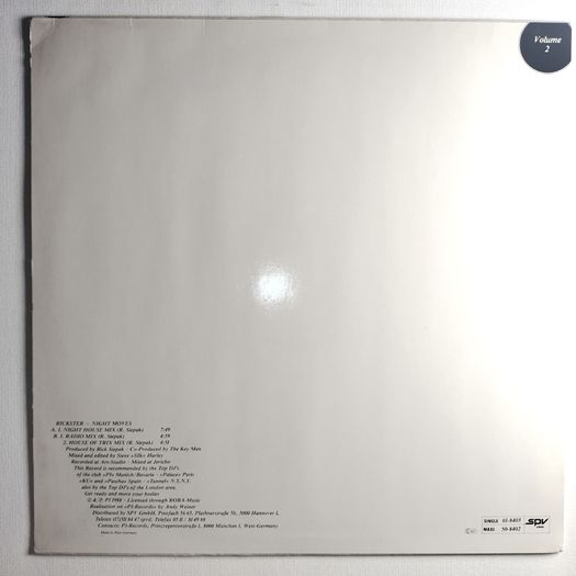 Rickster - Night Moves - P1 Records - GERMAN Pressing! Absolutely CLASS Late 80s US Deep VOCAL Acid HOUSE Banger!