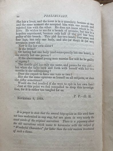 The Book of Wonderful Characters c1870