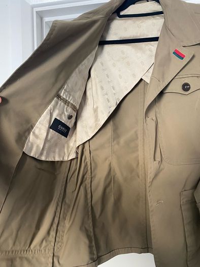 Vintage GUCCI Belted Safari Jacket Size 50 (L) - Authentic Mens