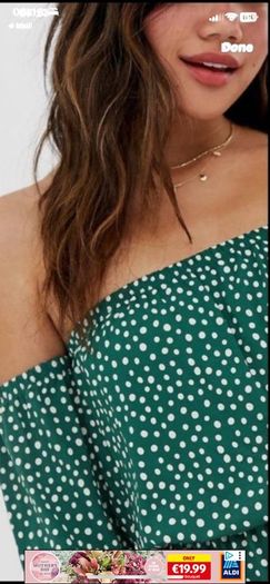 dress green polka dot size 12 off shoulder dress