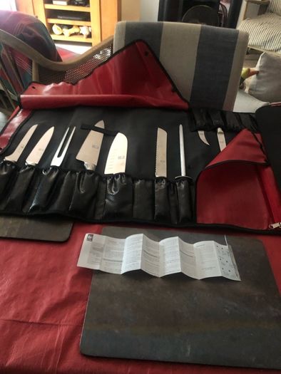 Brand New ICEL 9 Piece Chef's Knife Set in Attache Case