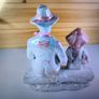 Vintage Porcelain Man with a Girl Eating WaterMelon God Log Image 6
