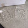 2 clear Depression Glass Small Trinket Dish Diamond cut Dishes Image 4