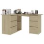 Corner Desk Sonoma Oak 145x100x76 cm Chipboard Image 7