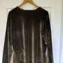 Plush Velvet-Effect Long Sleeve Top by Address | Rich Moss Green | Size 18 with matching necklace. Image 4