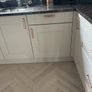 kitchen units from in-house panelling centre in alderley cashmere and navy blue Image 4
