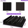 Thick Acoustic Foam Panels, 30 X 30 X 5 cm 12 Pcs Broadband Sound Absorbing Foam, Dense Soundproof Padding Tile, Recording Studio Foam Absorber, Groove Decorative 3D Wall Ceiling Panel Image 5