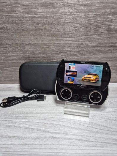 Modded Sony PSP Go 16GB Handheld System - Black -Poor Cosmetic Condition