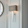 Wall Light with Silk Faux Shade Grey Image 5