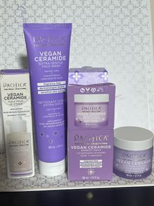 Pacifica vegan ceramides dreamy youth peptide cream, extra gentle face cleanser, face oil brand new