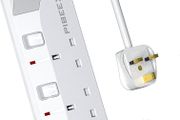 Extension Lead 2 Way Plug Sockets with Individual Switches Wall Mountable Power Strip 1.5M Extension Cable 13A Fused UK Plug 3250W