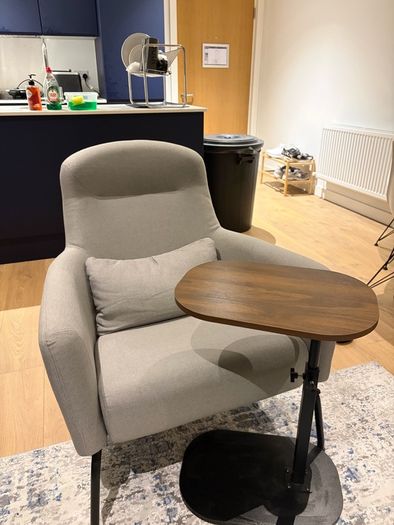 Adjustable C-Shaped Side Table