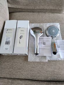 Home Argos 3 function shower head chrome finish x 2 new in the boxes and in excellent condition never used FREE STANDARD POSTAGE INCLUDED
