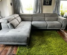 L right facing sofa grey fabric