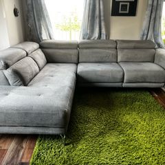 L right facing sofa grey fabric
