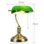 Retro Bankers Lamp with White Shade Image 3