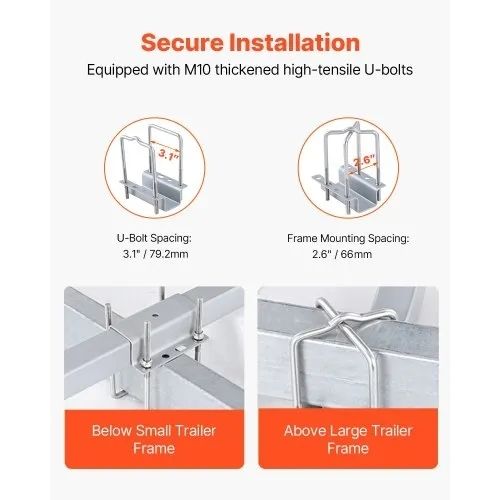 Boat Trailer Guide, 1219.2mm Adjustable Design Trailer Guide Poles, 2PCS High-Hardness Steel Trailer Guide-Ons,