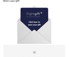 Flight gift voucher