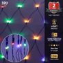 Christmas Lights 320 LED 3 x 2m Fairy Net Lights Indoor Outdoor Tree Lights String Lights Outside Lights with Timer for Xmas Garden Window Party Multicoloured Decorations | Mains Powered Image 6