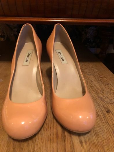 Dune 'Aleen' round toe patent heels