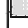 Garden Gate Steel 400x125 cm Black Image 4
