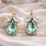 Gold Plated Crystal Earrings Image 4