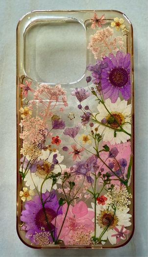 Etsy pressed flower phone case for Apple iPhone 14 Pro