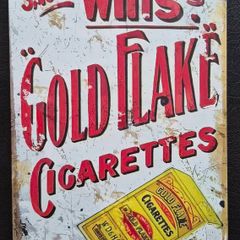 Wills, Gold flake tobacco, , vintage style metal sign .