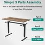 Electric Standing Desk 100 X 60 cm Heigh Adjustable Standing desk, Ergonomic Home Office Desk for sit stand Table with Splice Board & Rustic Wood Grain Surface Image 9