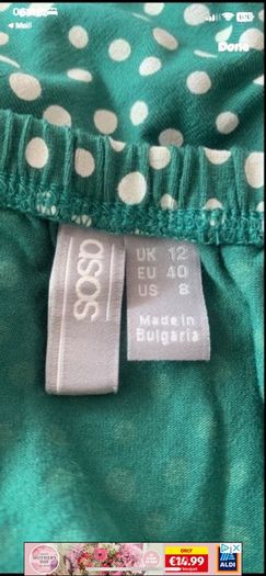 dress green polka dot size 12 off shoulder dress