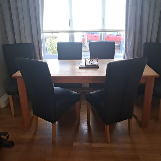 Dining table and chairs