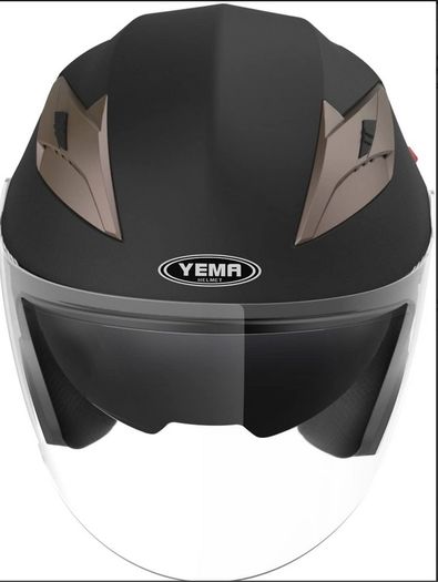 Yema Matt Black Motorbike helmet Size M