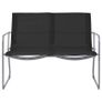 4 Piece Garden Lounge Set Fabric & Steel Black Image 2