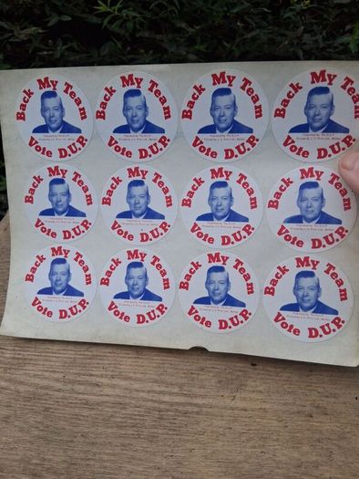 24 X Vintage Ian Paisley Campaign Stickers