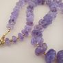 Beautiful Vintage Melon Shape Purple Ameythst Beads Necklace 22 inches Image 10