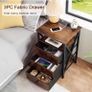 Bedside Table Set of 2 with Charging Station Image 6