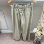 ASOS DESIGN Washed Khaki Laundered Cropped Wide Leg Trousers Pants - UK 10 12 Image 6