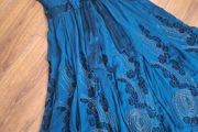 vintage y2k karen millen silk teal embellished