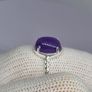 (Sz: N) Purple Jade Ring in Sterling Silver 2.23 Ct. Image 7