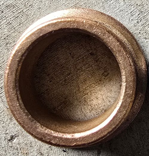 Pair (2) Oilite Flange Bushing Bronze New 7/8 ID x 1-1/8 x 5/8 Brass Bearing Bushing Shim