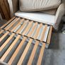 Sofa Bed (Ektorp 2 Seater) Dimesions Arm length in sofa 85, seated space 120, sofa width 155 (slight curl on arm),internal bed length 190, internal bed width 120, extended bed 224 length. Image 4