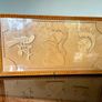 Vintage Pretty Greek Handmade Wooden Glass Top Drinks Cocktail Tea Tray Historic Grecian Motifs 1970s Image 6