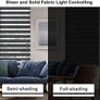 Zebra Roller Blinds 100 x 230 cm Day & Night Window Blinds, Dual-Layer Light-Filtering Fabric for Privacy and Light Control Image 5