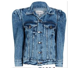 Frame Rosette puff sleeve denim jacket - sz 14-16