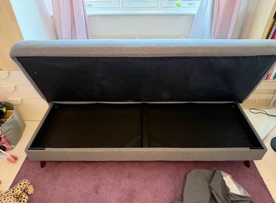 Robson Click Clack Sofa Bed | Storage | Grey