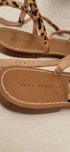 ZARA leopard print strappy sandals Sz 42 (Fit 8-9UK)